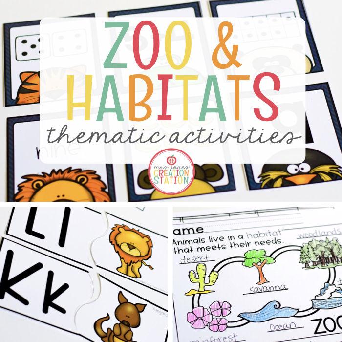Zoo Animals Unit for Preschool, Pre-K and Kindergarten - Mrs. Jones  Creation Station Store